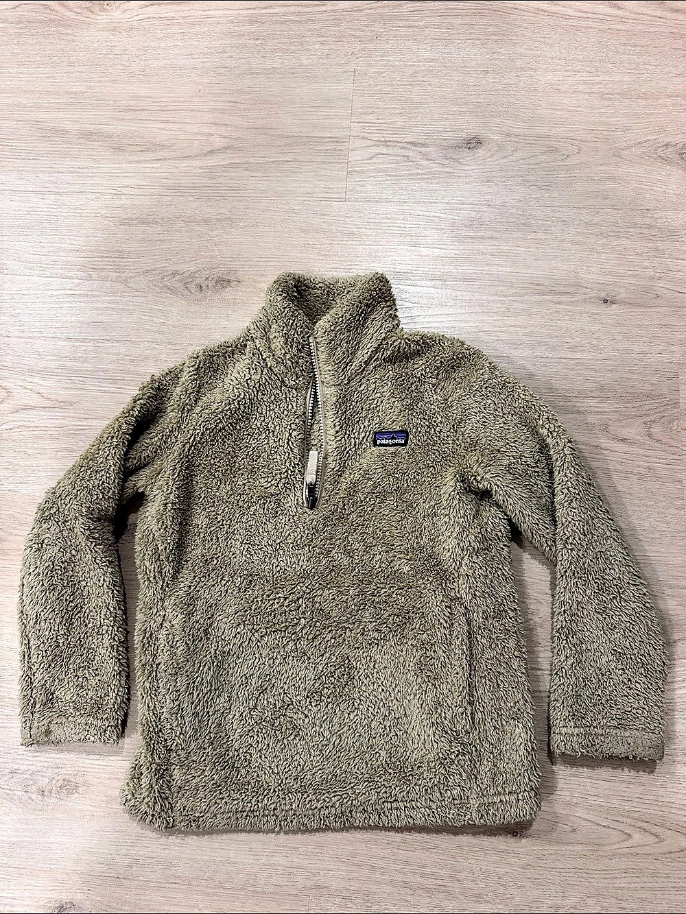 Patagonia Girls' Los Gatos 1/4-Zip Fleece Pullover Green Small